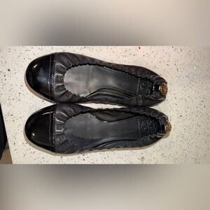 Tory Burch Black Patent Flats